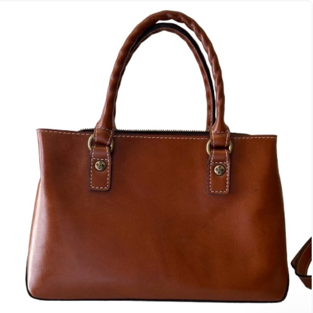 NEW Patricia Nash Heritage Angela Convertible Cross Body‎ Satchel Brown Leather - Picture 3 of 12